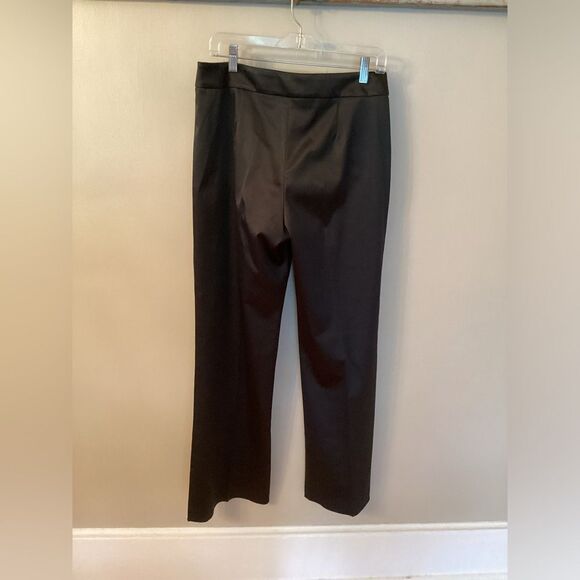 JS COLLECTION SIZE 10 BLACK STRETCH SATIN FLARED TROUSERS PANTS - Picture 5 of 7
